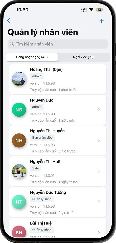 EventHub mobile user management