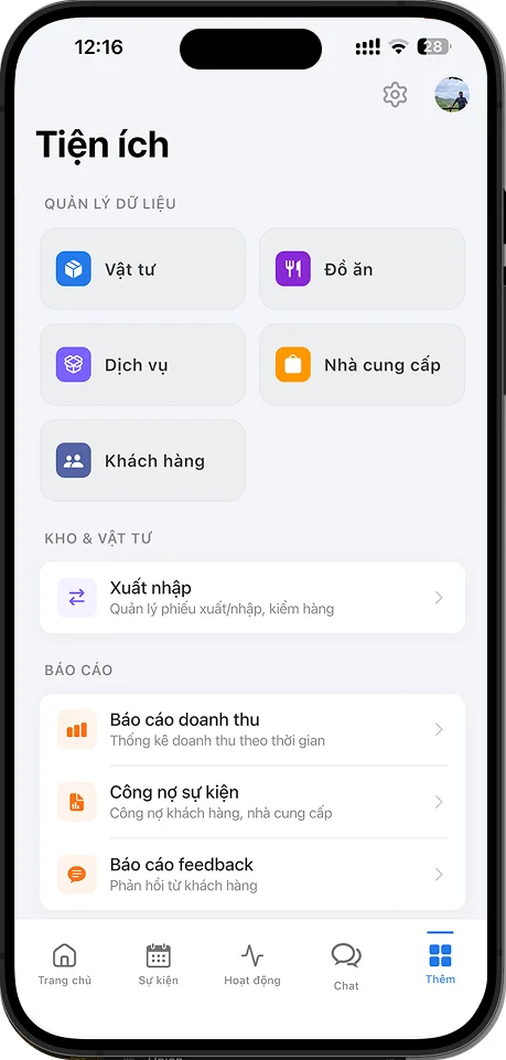 EventHub mobile utilities