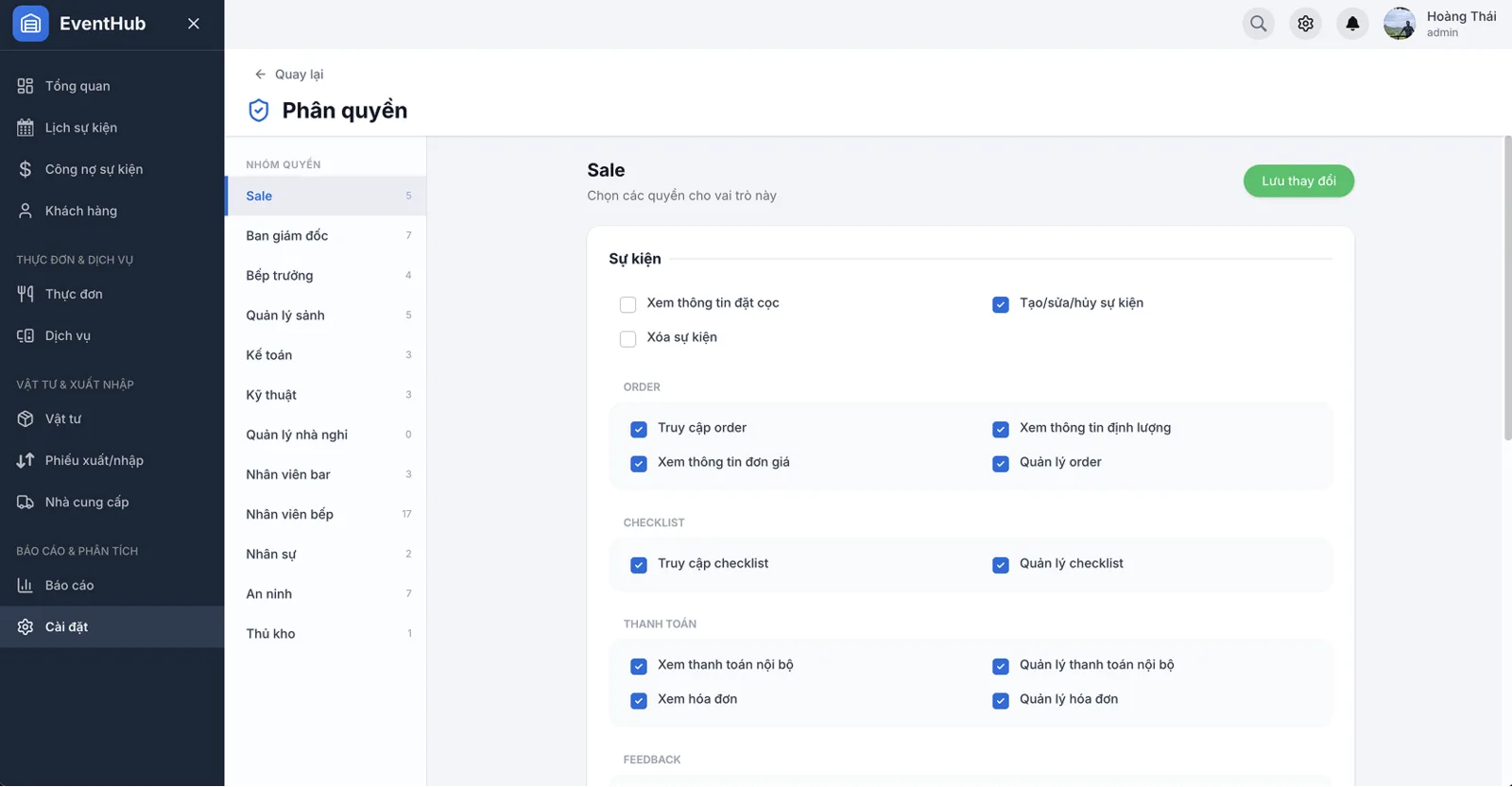 EventHub role-based permissions