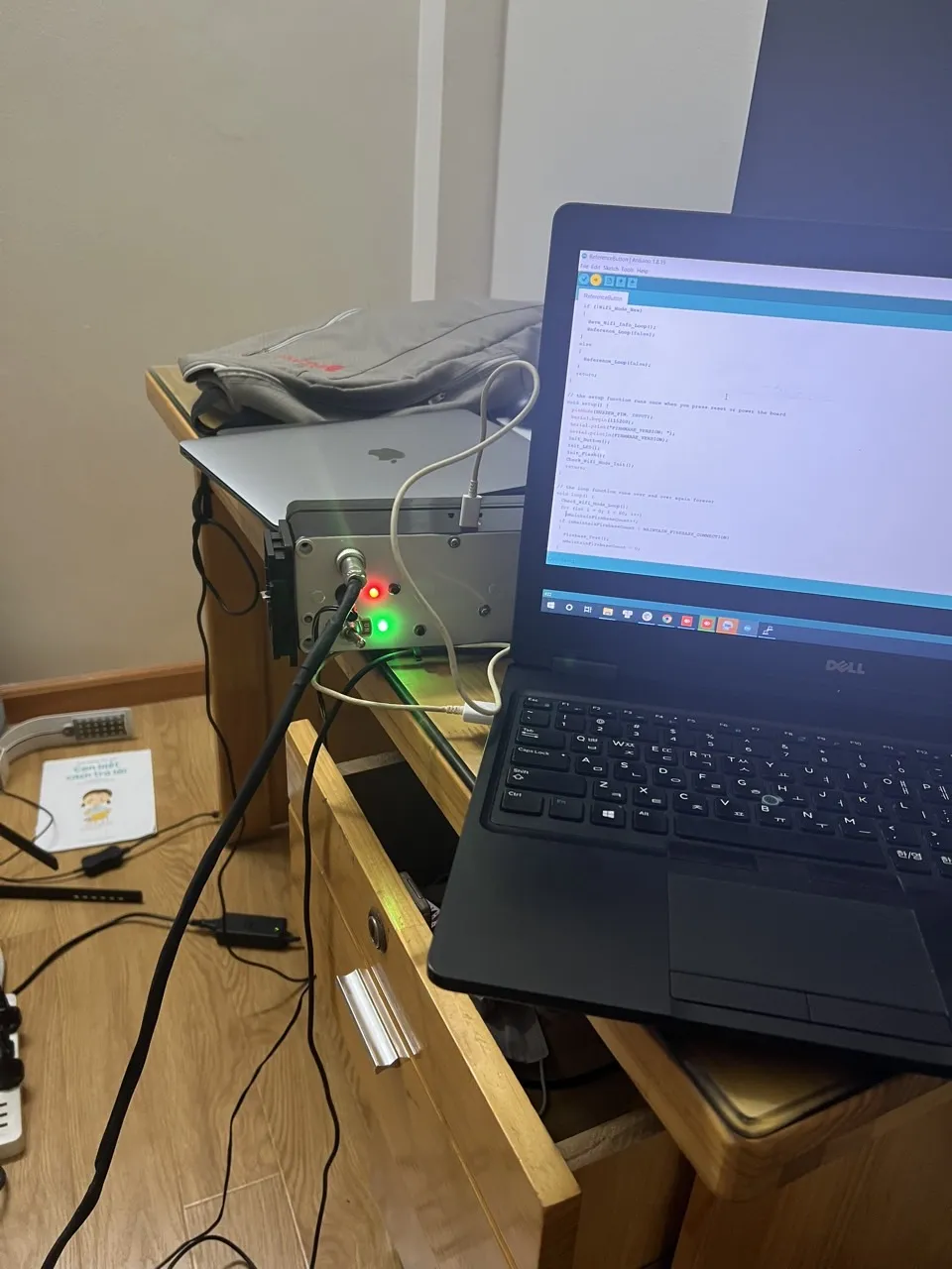 ESP32 firmware development on the bench