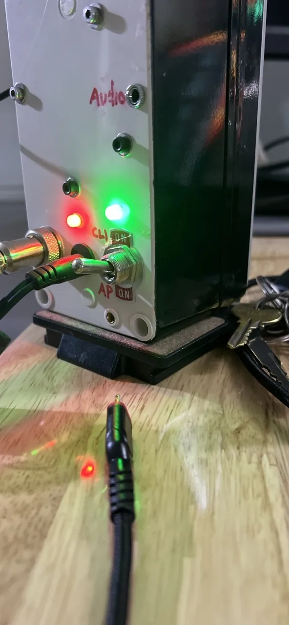 Signal column close-up — decision lights and buzzer